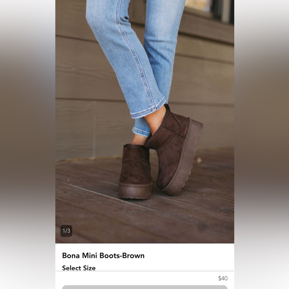 Brown boots from These Three Boutique BRAND NEW